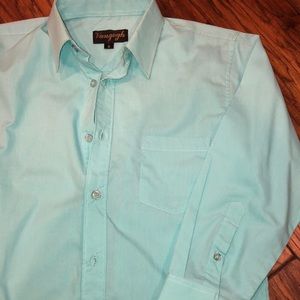Boy’s Solid Blue Button-up